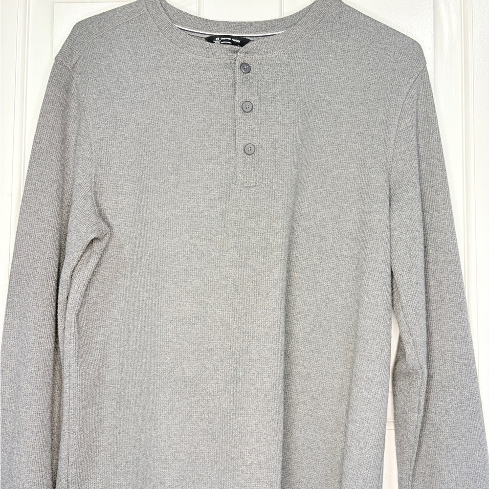 Men's Gray Henley Shirt